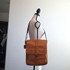 Michel Domit leather messenger bag  for computer and notebooks.